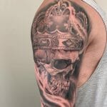 Best Skull And Crown Tattoo