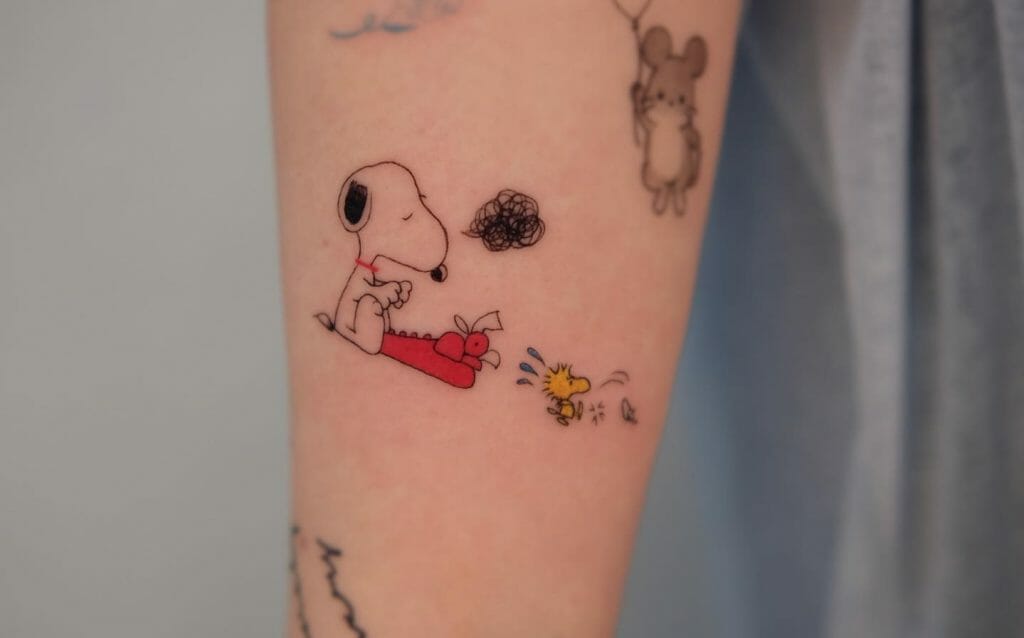 Best Snoopy and Woodstock Tattoo