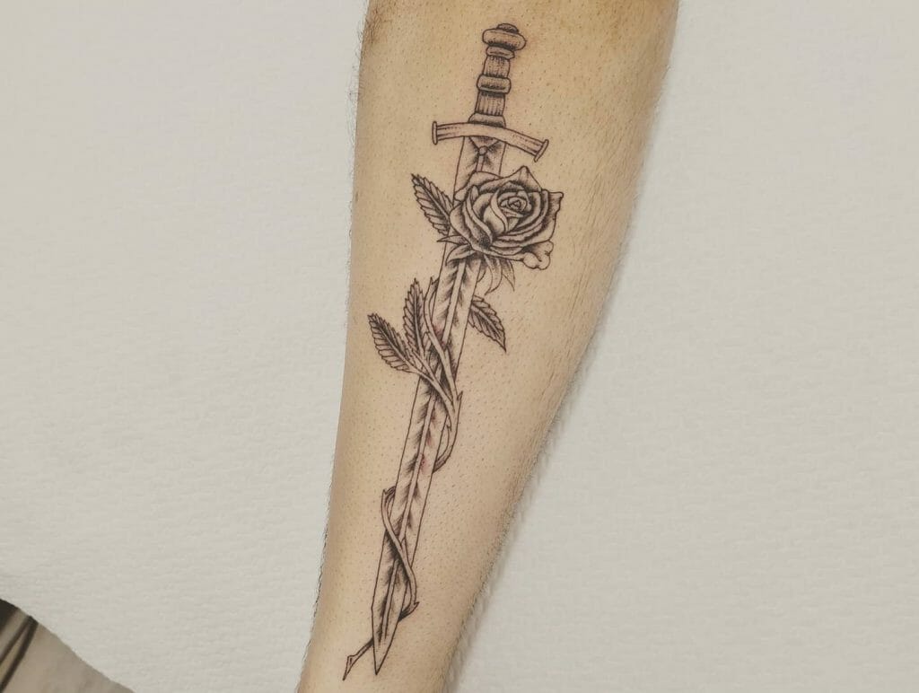 Best Sword And Rose Tattoo Ideas