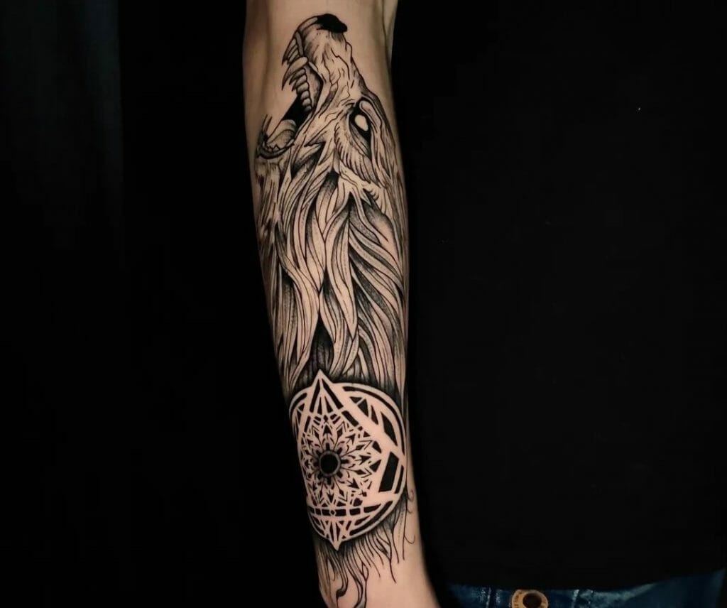Best Wolf Half Sleeve Tattoo