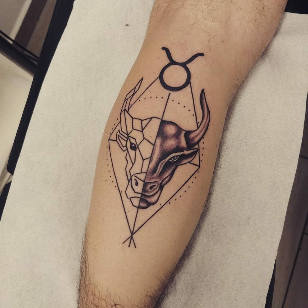 Black Appealing Bull Tattoo