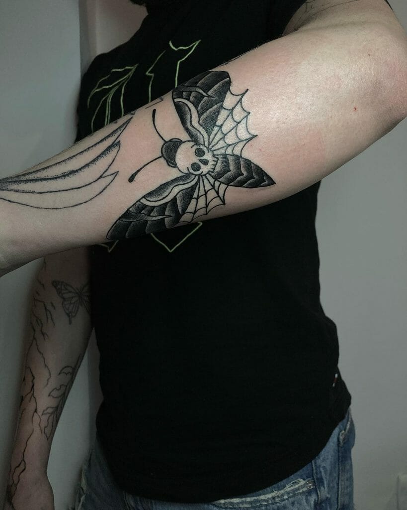 Black Butterfly With Skull Tattoo ideas