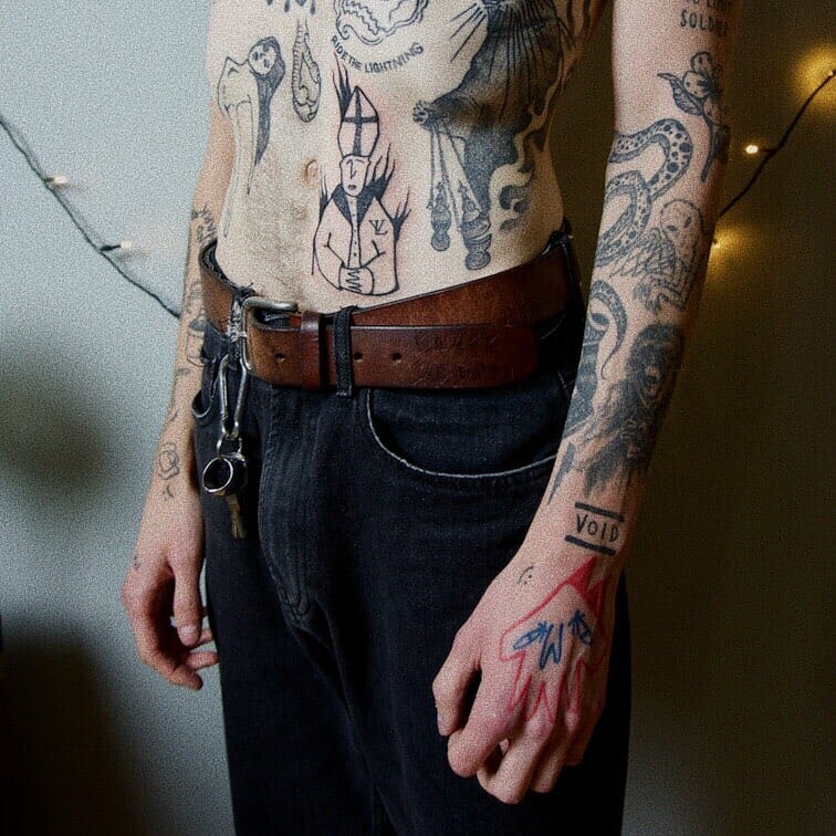 Bold Lines Shading Body Tattoo