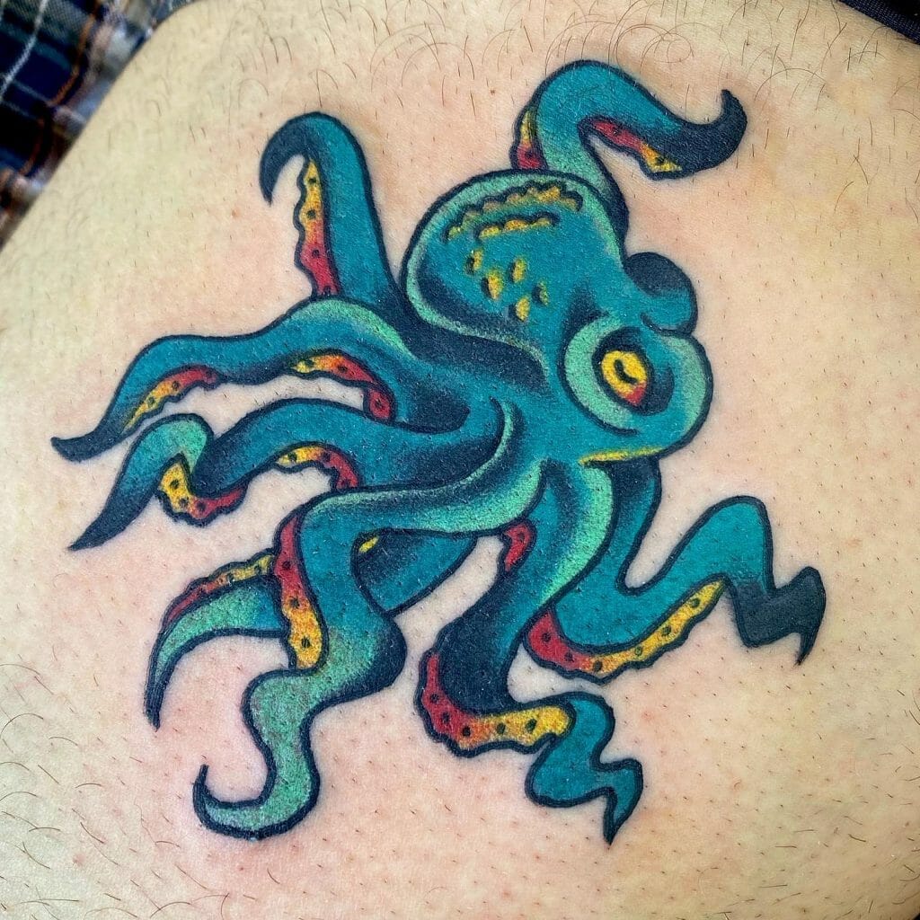 Coloured Octopus Tattoo