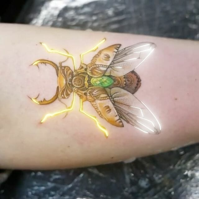 Colourful Bug Tattoo