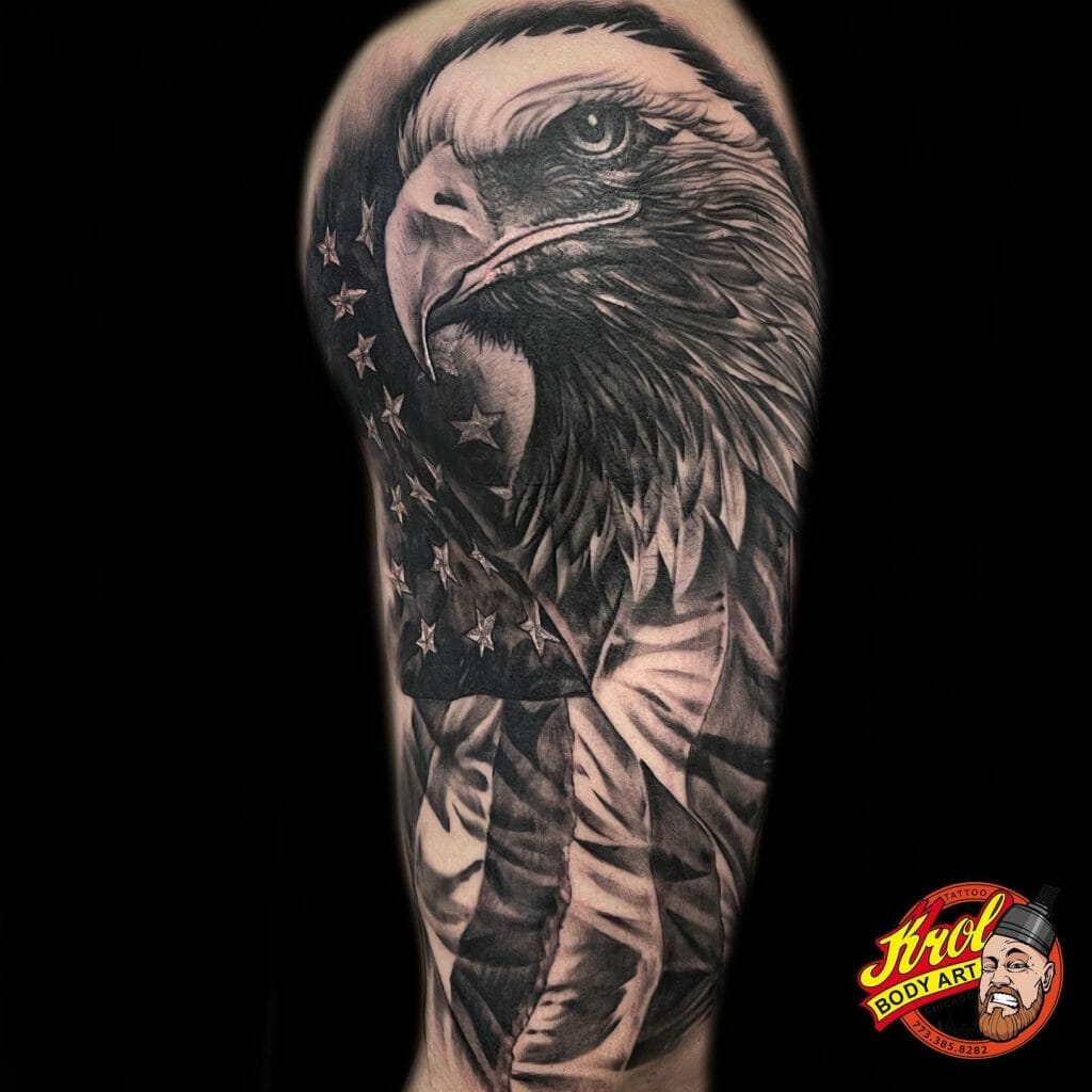Cover Up Eagle Patriotic Tattoo