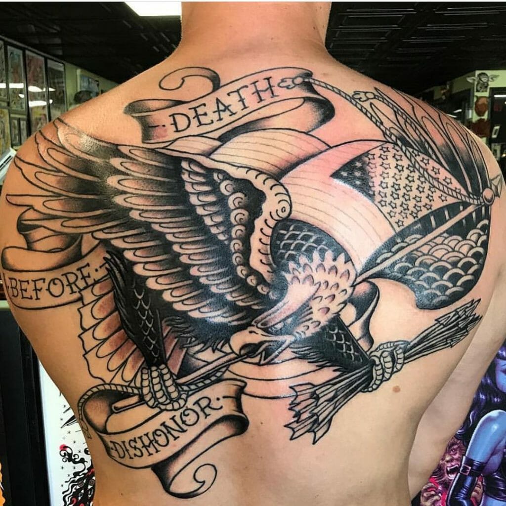 Death Before Dishonour Patriotic Tattoo
