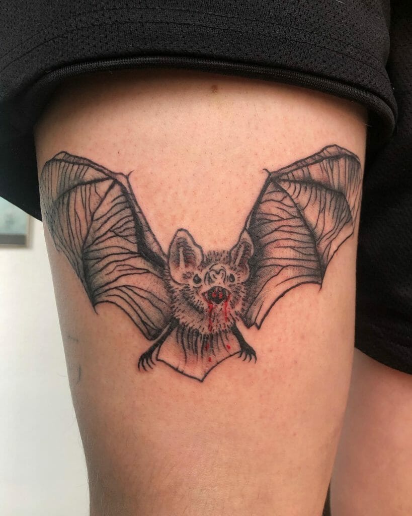 Dracula Traditional Bat Tattoo