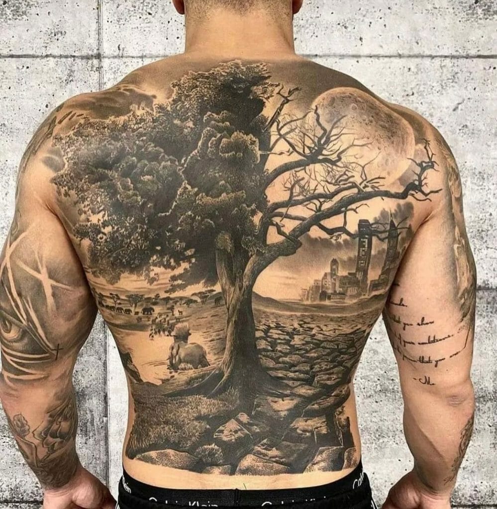 Environmental Back Tattoo