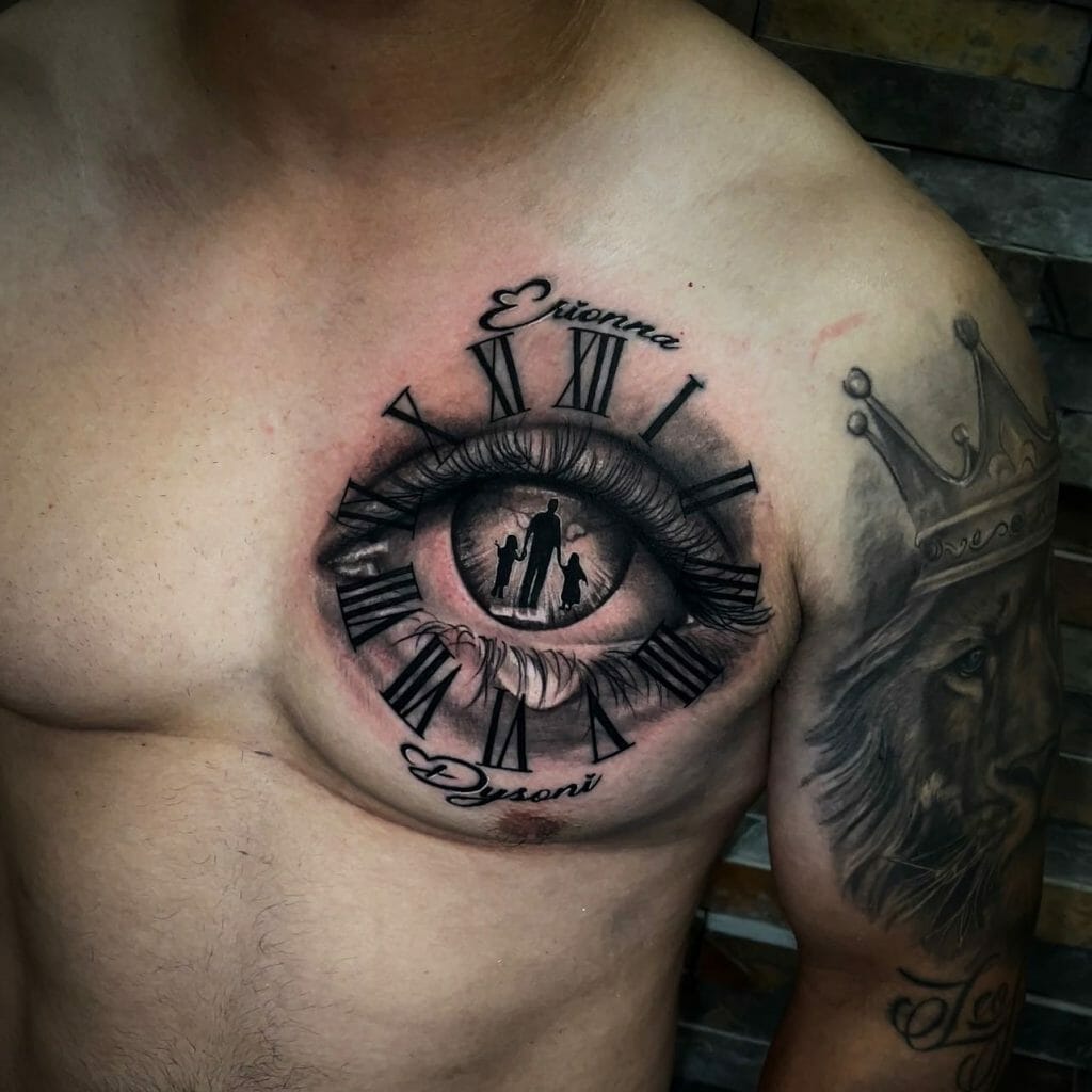 Eye Catching Eye Clock Tattoo