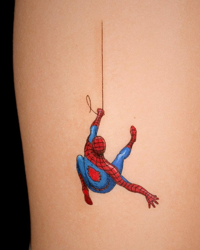 Falling Spiderman Tattoo