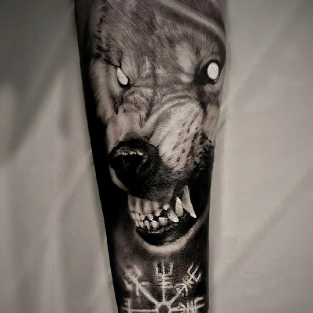 Fenrir Viking Wolf Tattoo
