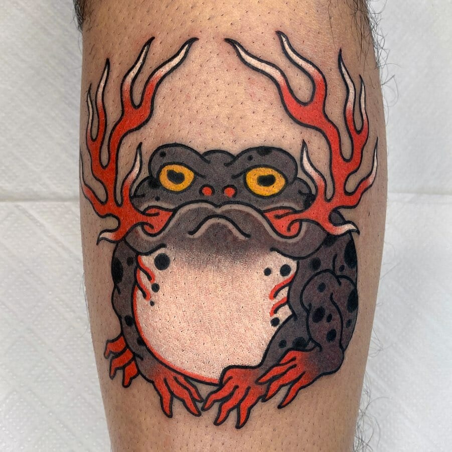 Frog Tattoo Designs With Vibrant Colors