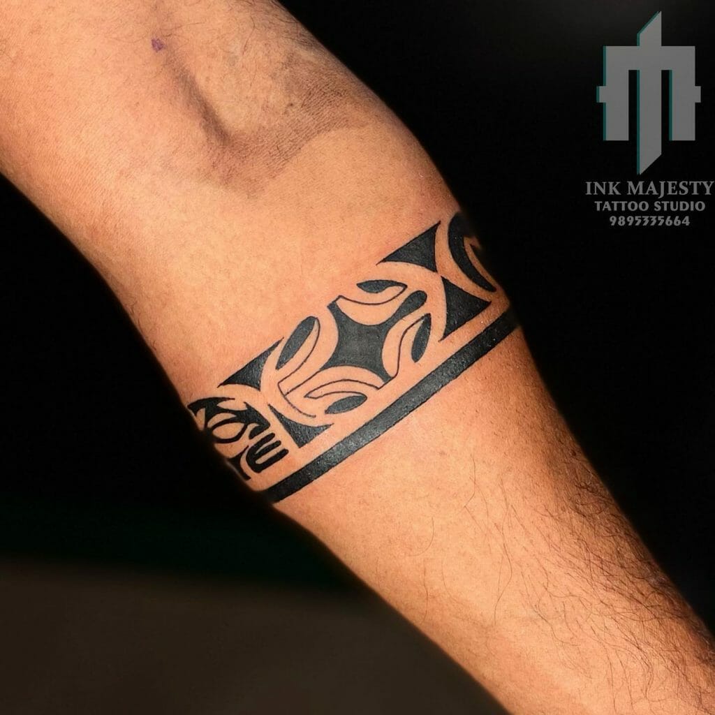Geometric Design Armband Tattoo