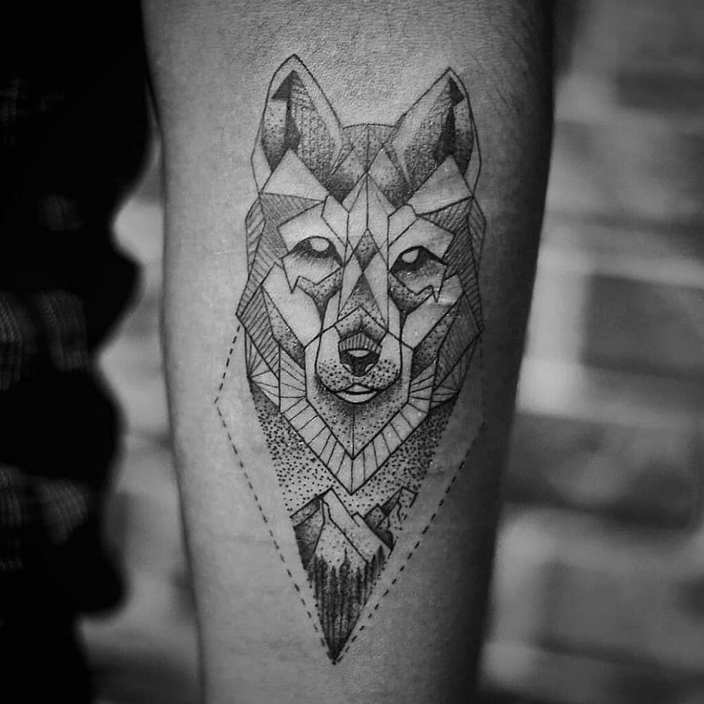 Geometric Wolf Tattoos