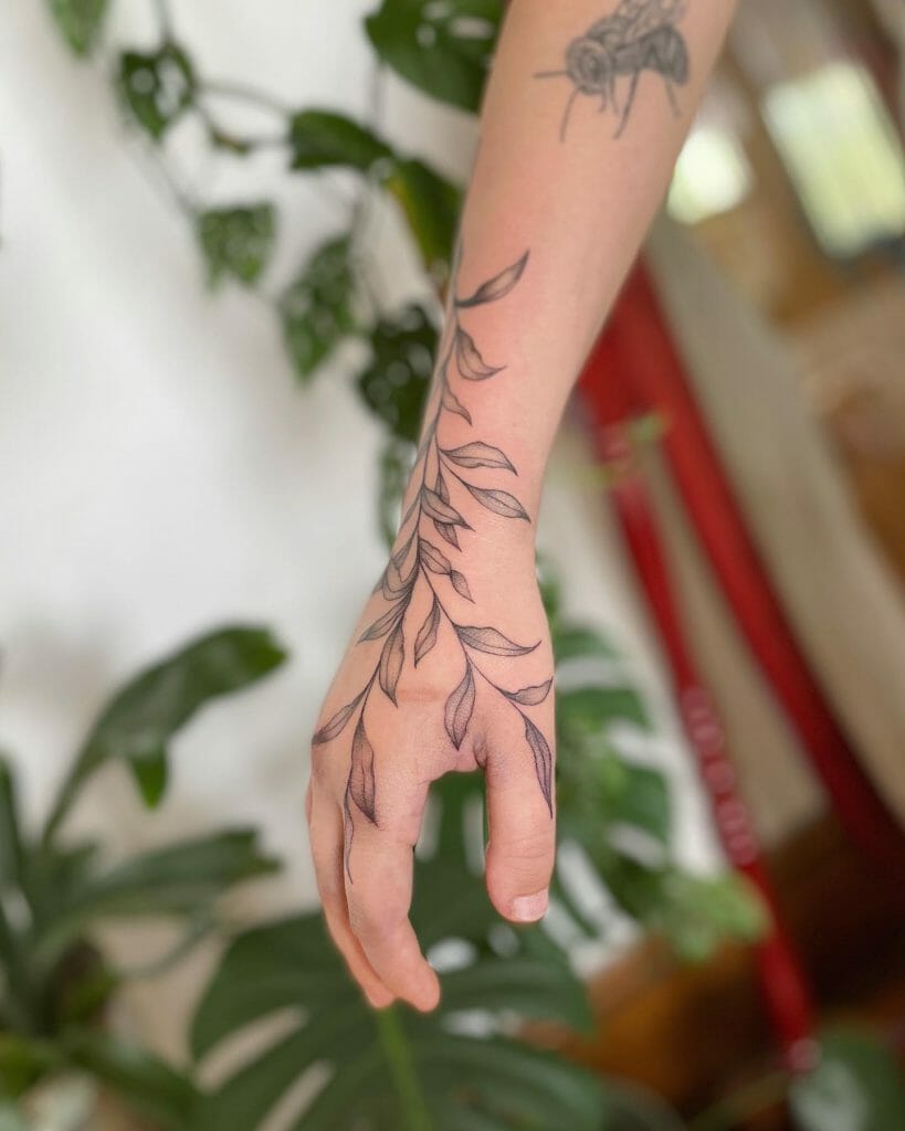 Growing Beautiful Flowers Wrist Tattoo