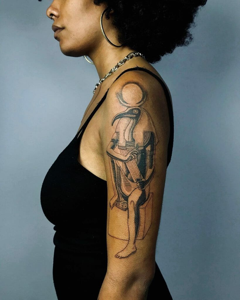 Half-Sleeve Tattoo Designs With Thoth ideas