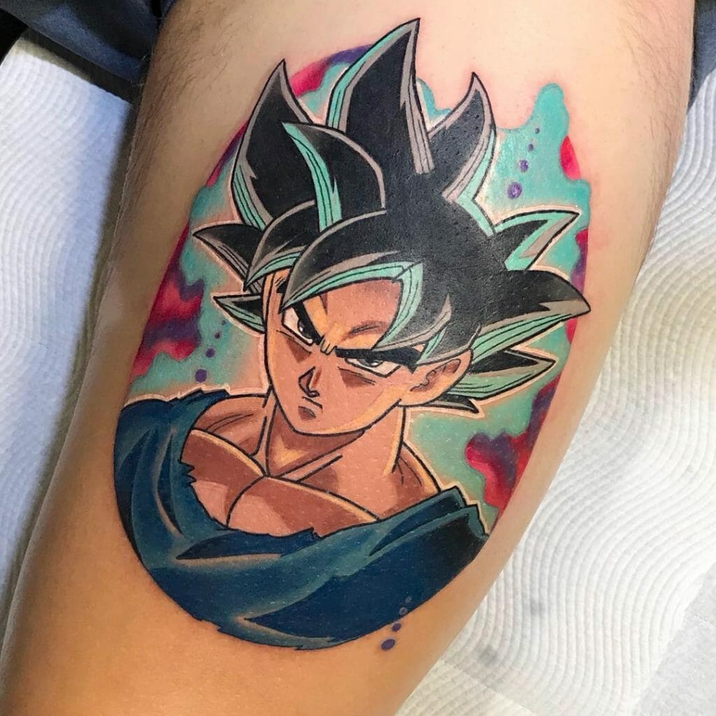 Highly Colourful Goku Tattoo