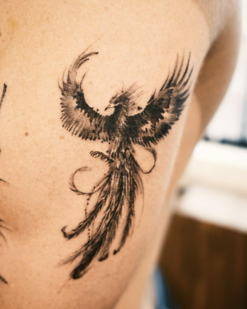 Highly Detailed Phoenix Tattoo