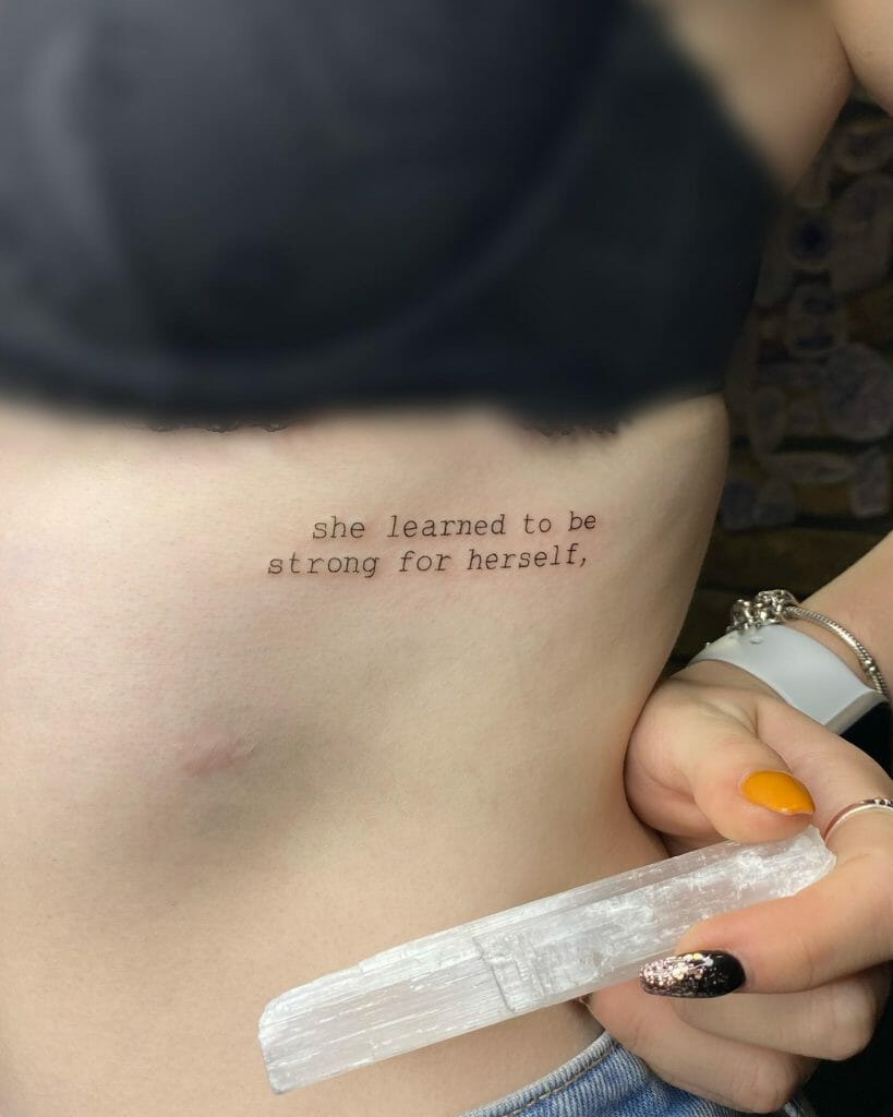 Inspirational Tattoos about Being Strong