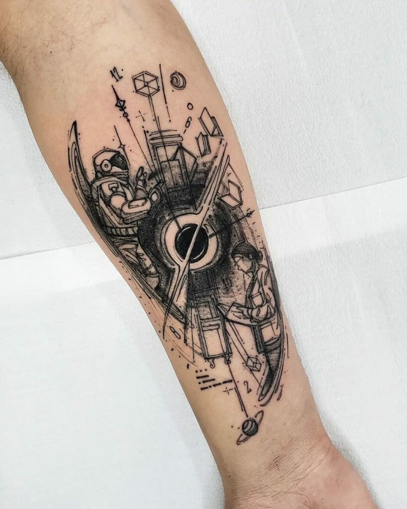 Interstellar Inspired Outer Space Tattoo Designs