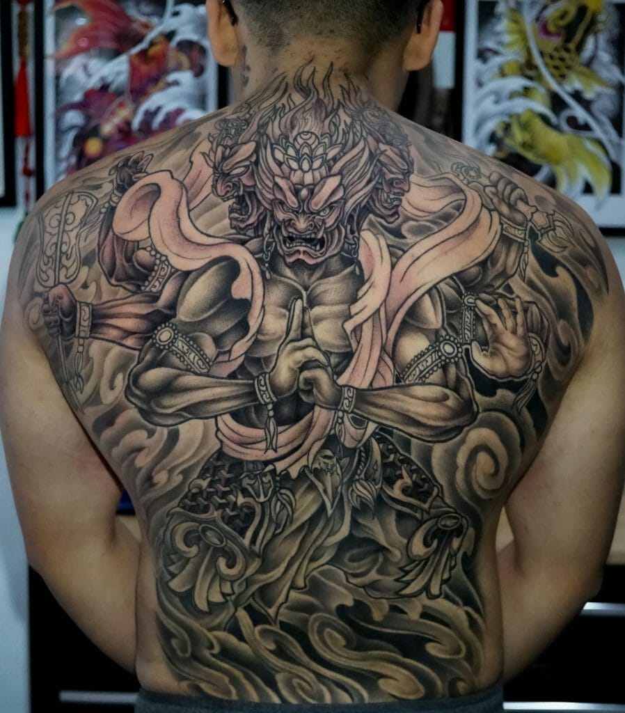 Japanese Ashura Tattoo Design
