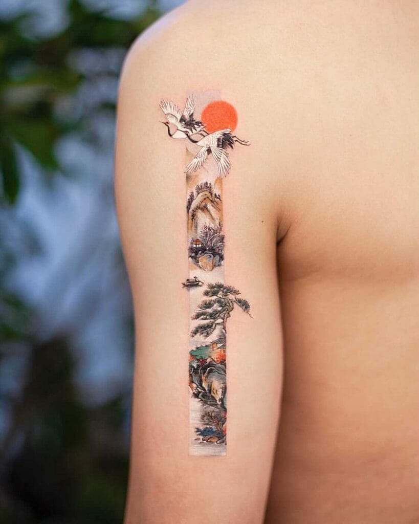 Korean Pine Tree Tattoo