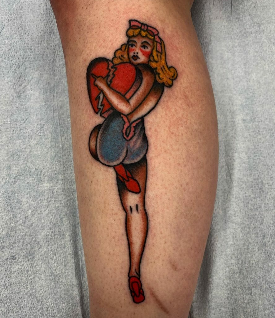 Love For A Woman Pin-up Tattoo