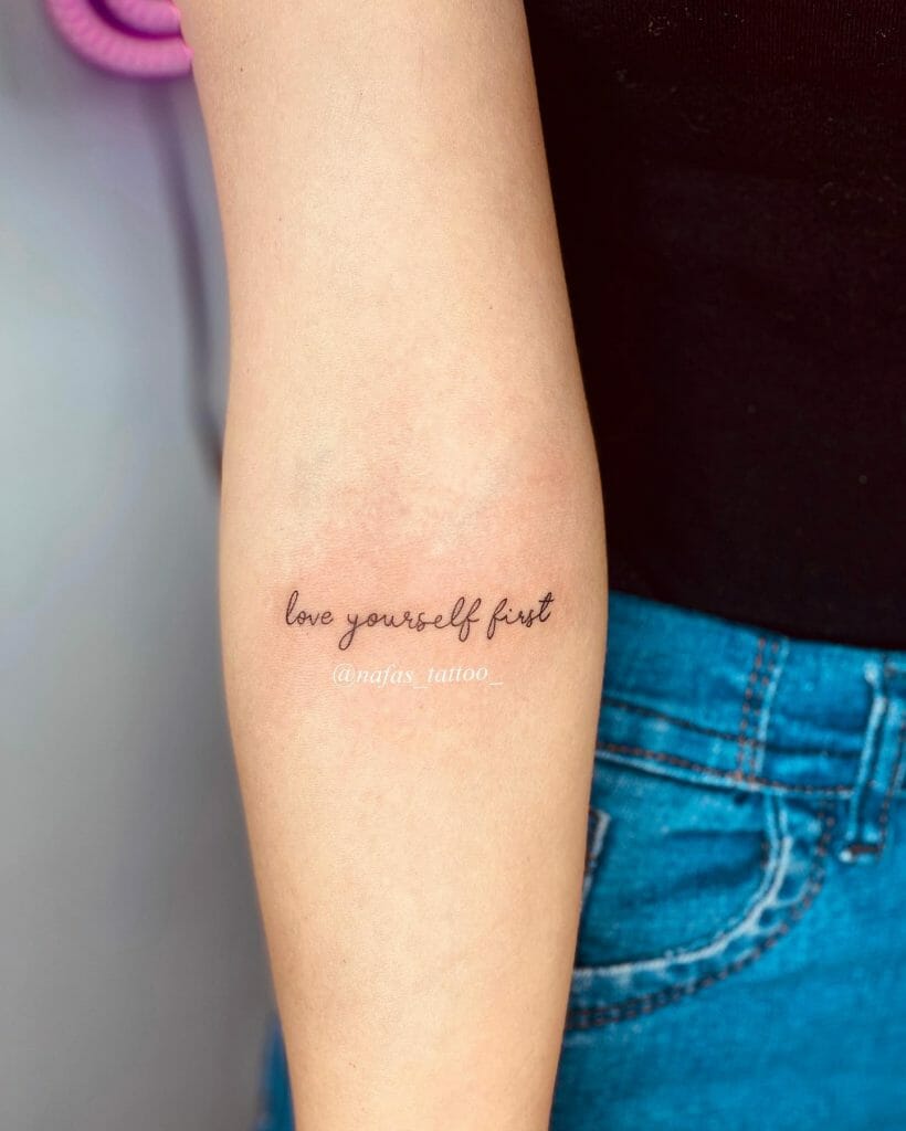 Love Yourself Tattoo For A Positive Mindset