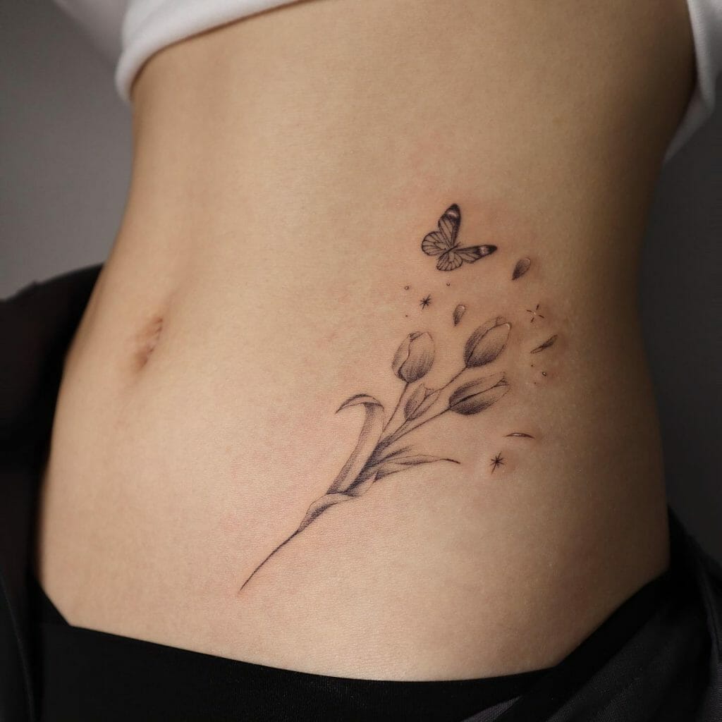 Lovely American Traditional Flower Tattoos