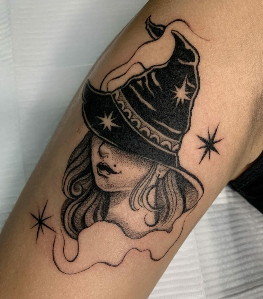Magical Hat Witchy Tatoo