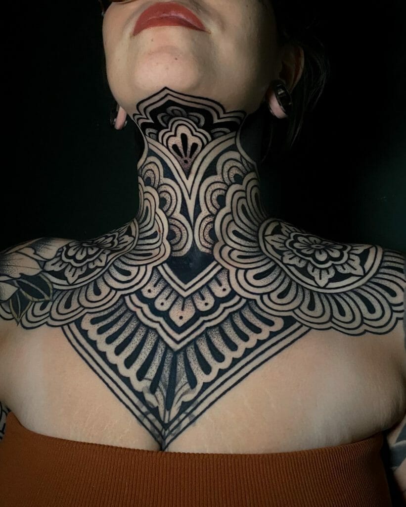 Mandala Design Chest Tattoo