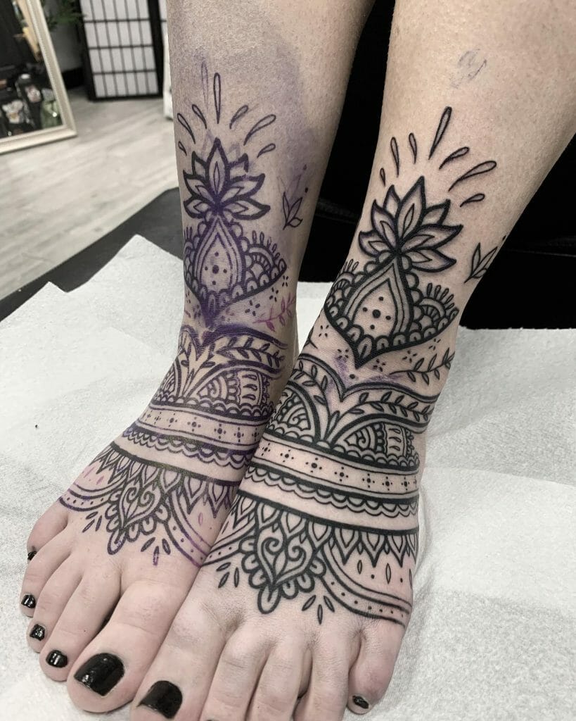 Mandala Foot Tattoo Designs