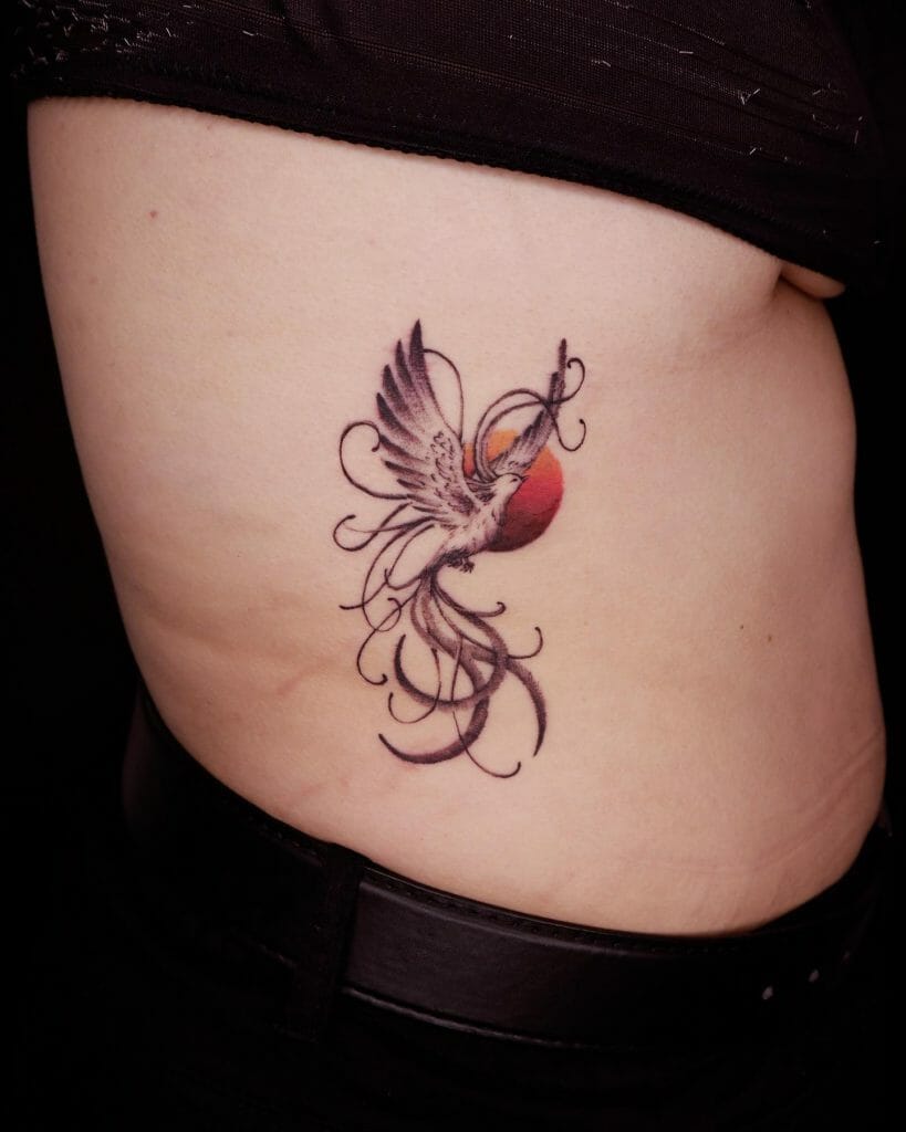 Monochromatic Small Phoenix Tattoo ideas