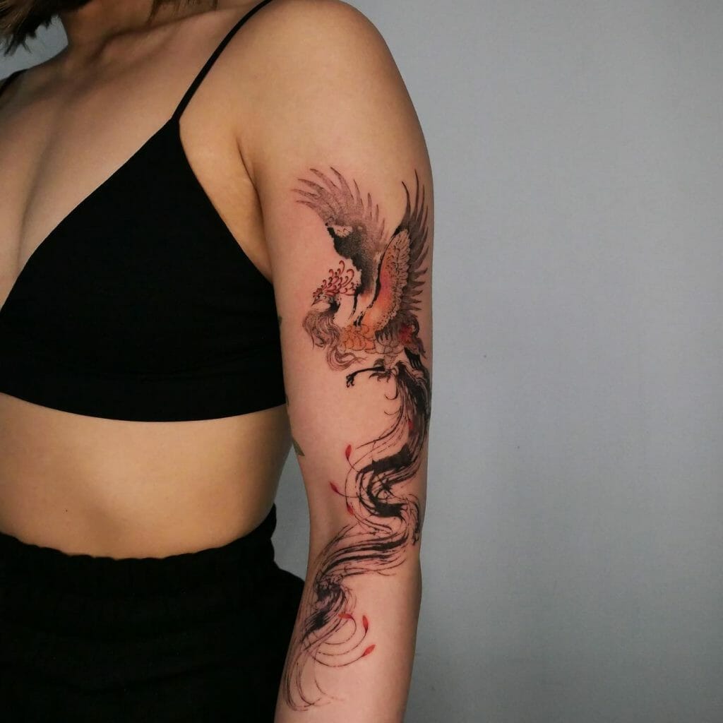 Mythical Creatures Women Arm Tattoo