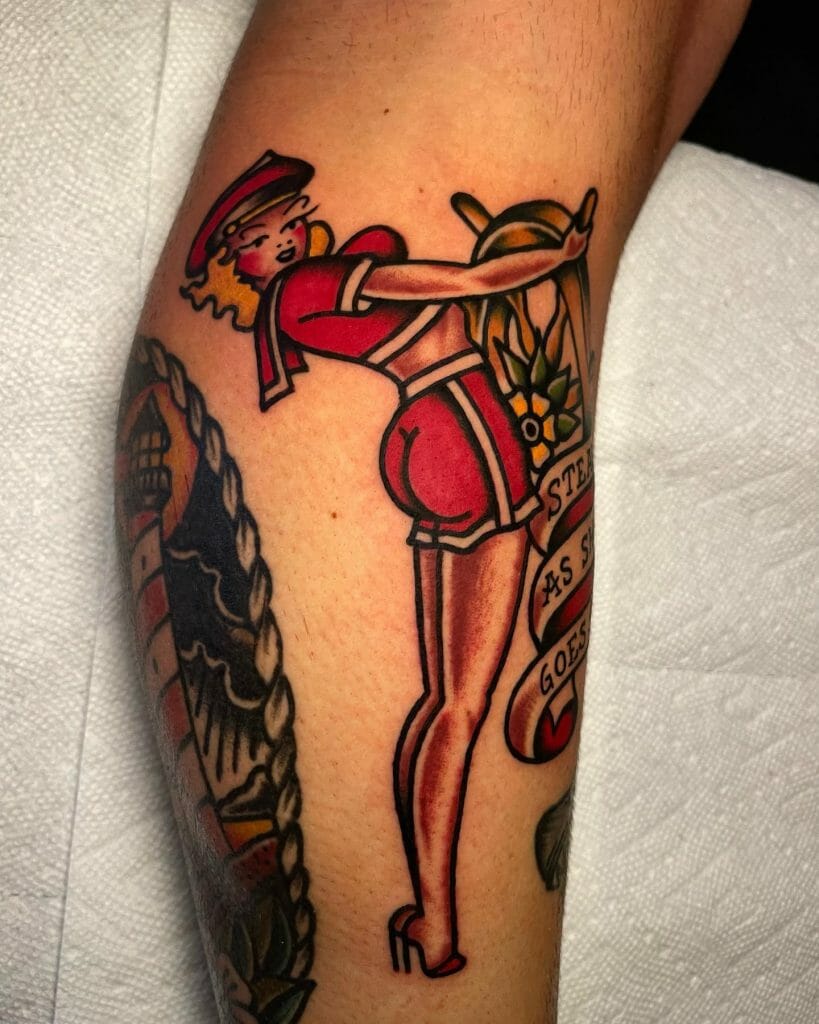 Navy Flashback Sailor Jerry Pin-up Tattoo