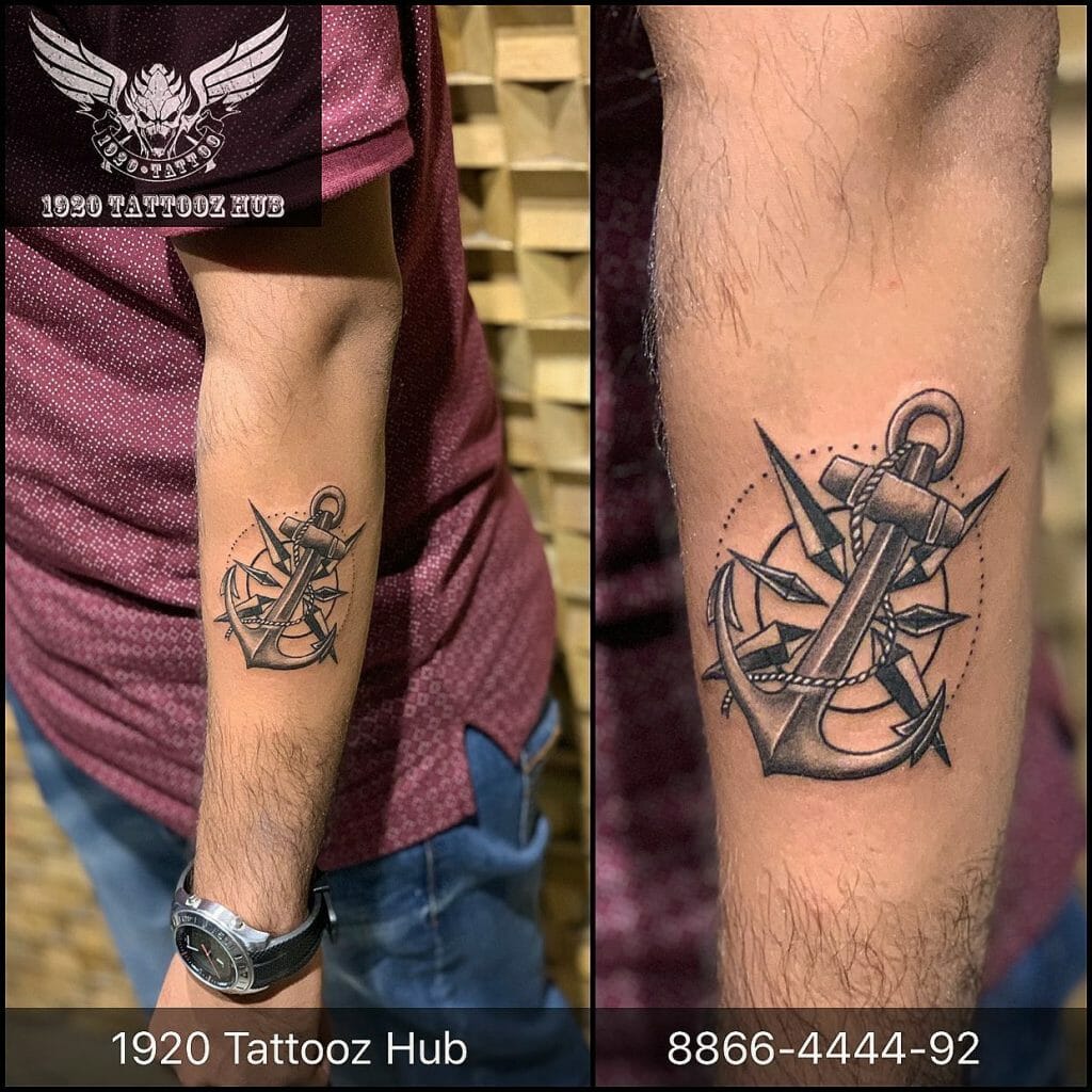 Neo Traditional Anchor Tattoo