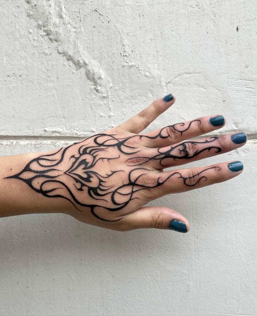 Neotribal Bold Hand Tattoo