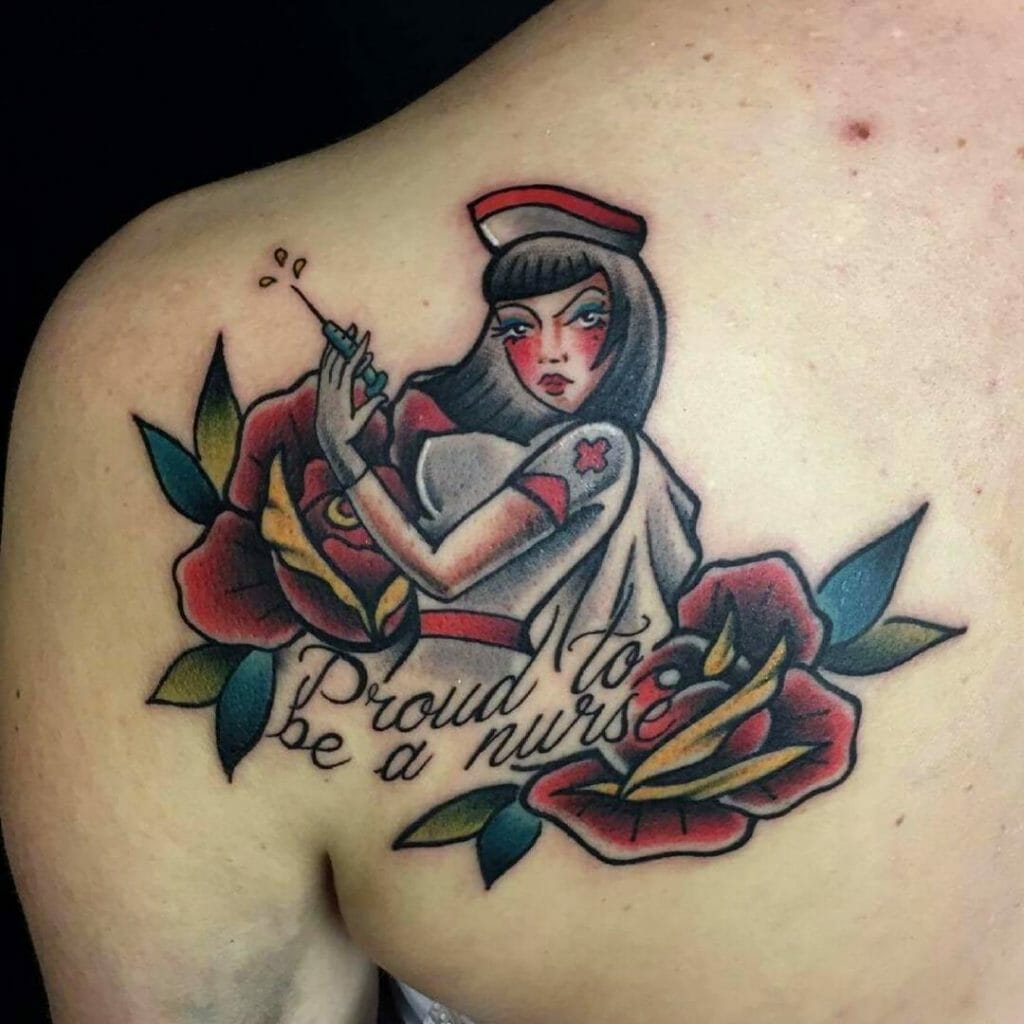 Nurse Pin Up Tattoo Designs On Back
