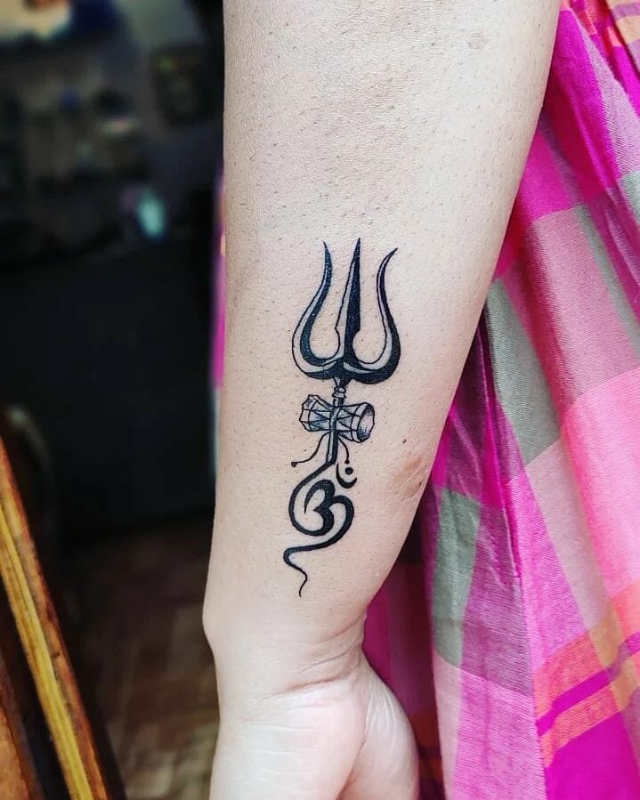 Om Trishul Tattoo