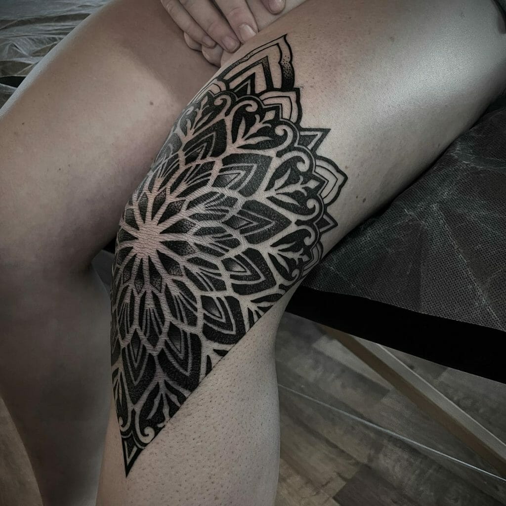 Ornamental Female Classy Half Sleeve Tattoo