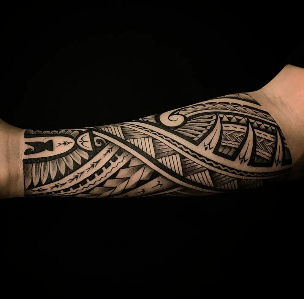 Polynesian Half Sleeve Tattoo