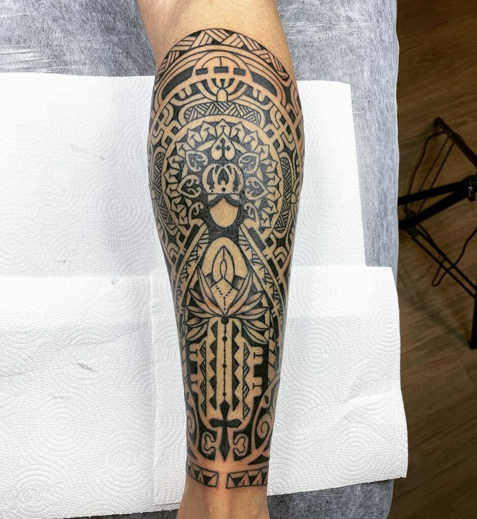 Polynesian Tattoo Designs For Leg Sleeves