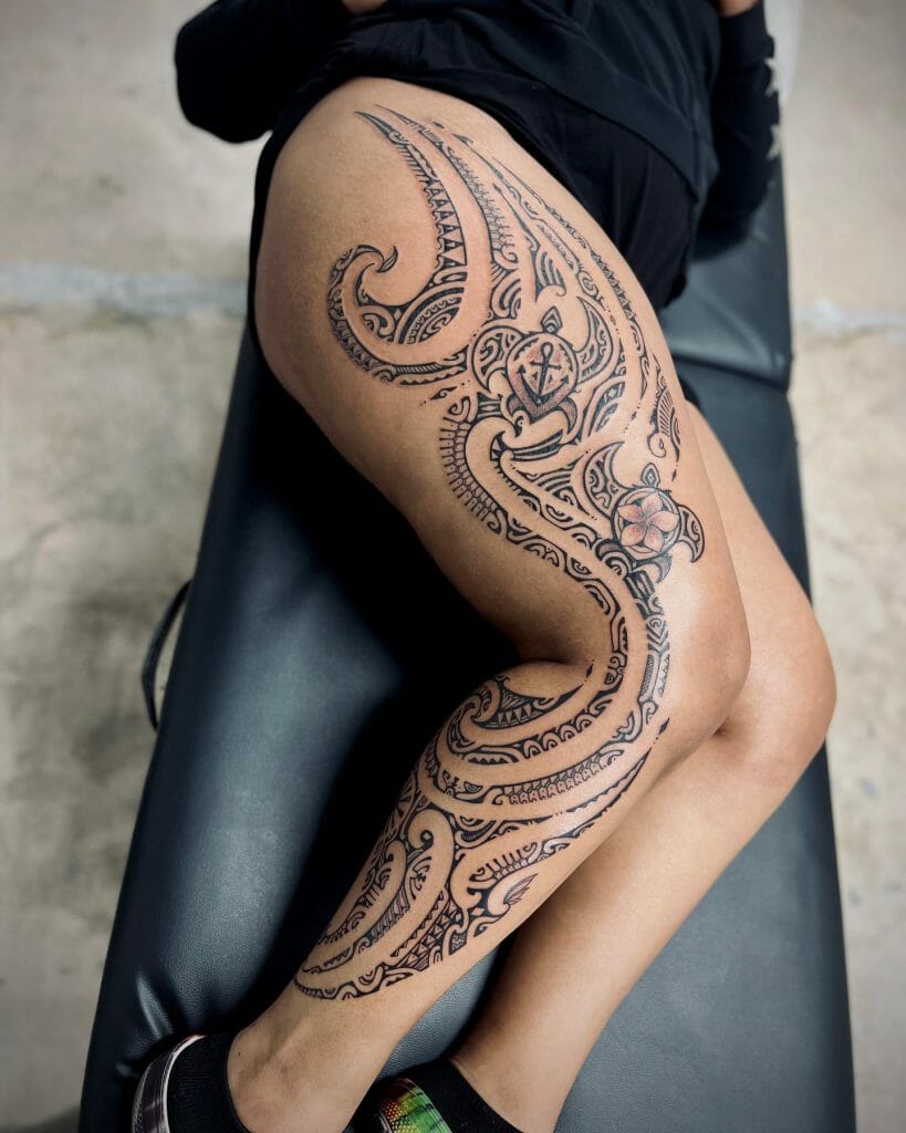 Polynesian Tattoo Designs With Turtle