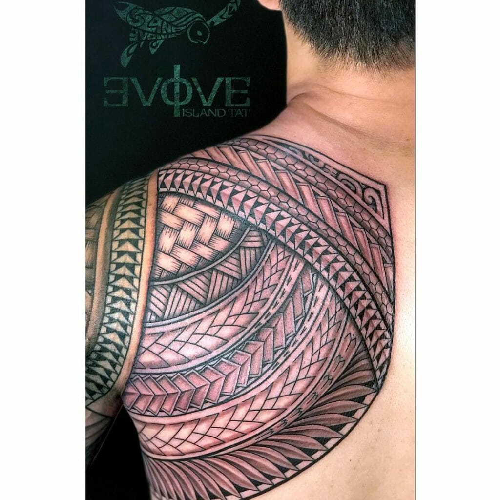 Polynesian Tattoos On Shoulder Blade