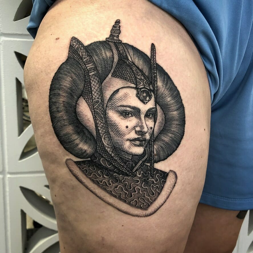 Queen Amidala Traditional Tattoo Star Wars