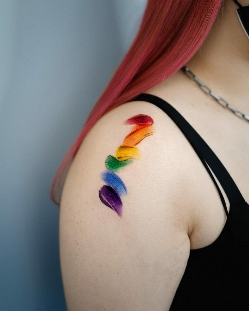 Rainbow Colours Paint Tattoo