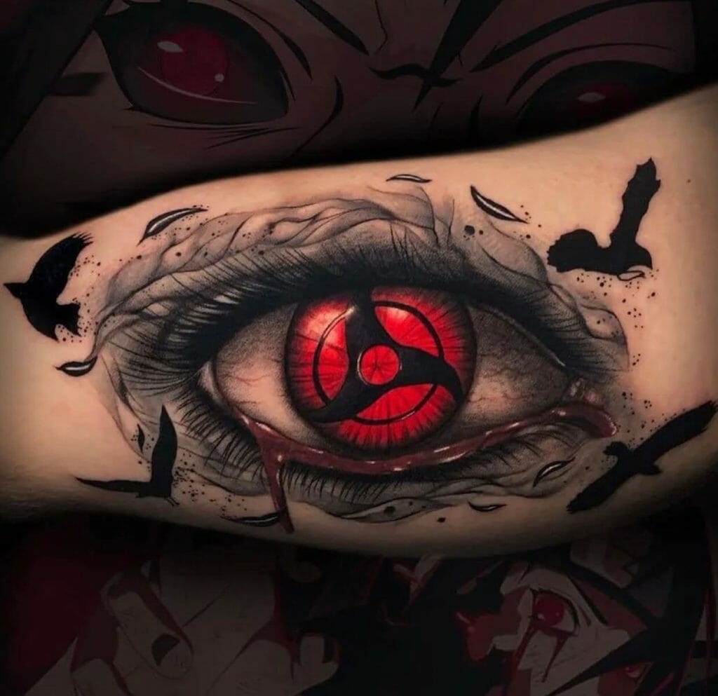 Raven Eye Tattoo For Anime Lovers