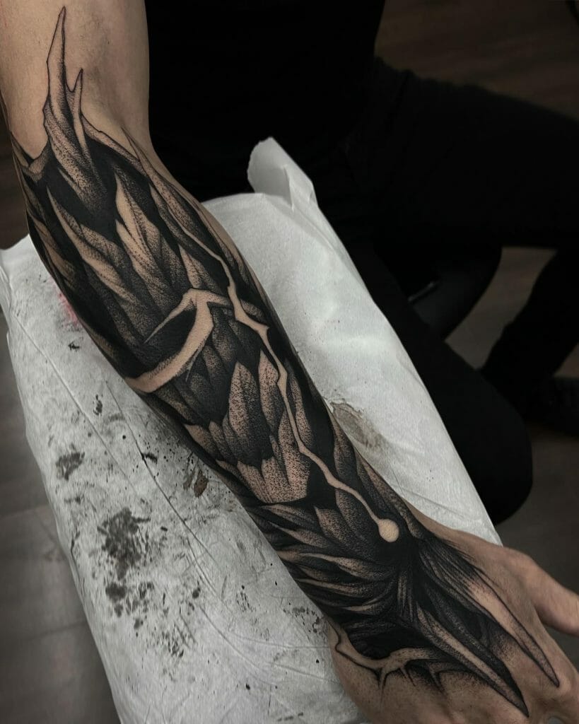 Raven Feathers Tattoo Ideas For Sleeve