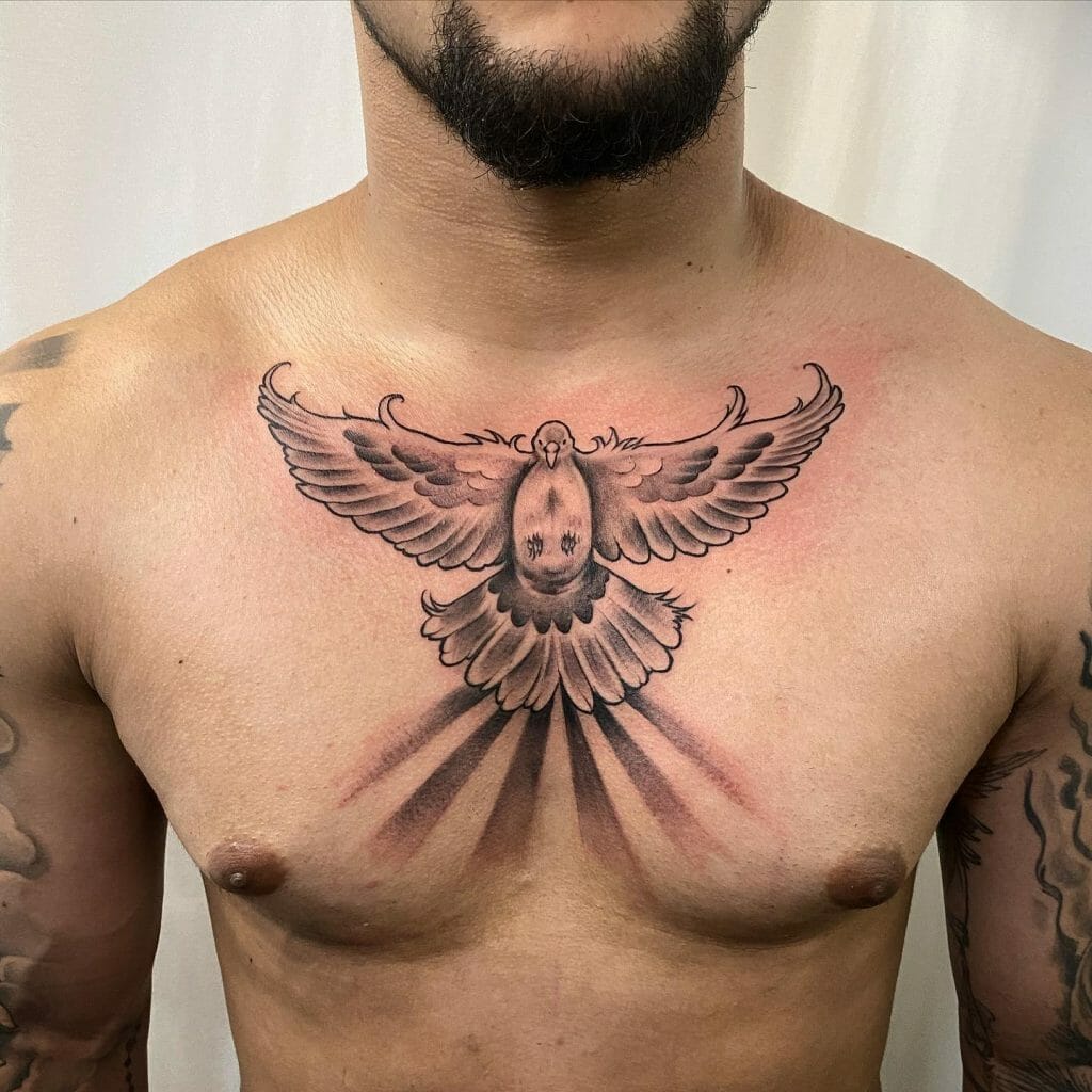 Realistic Dove Tattoo